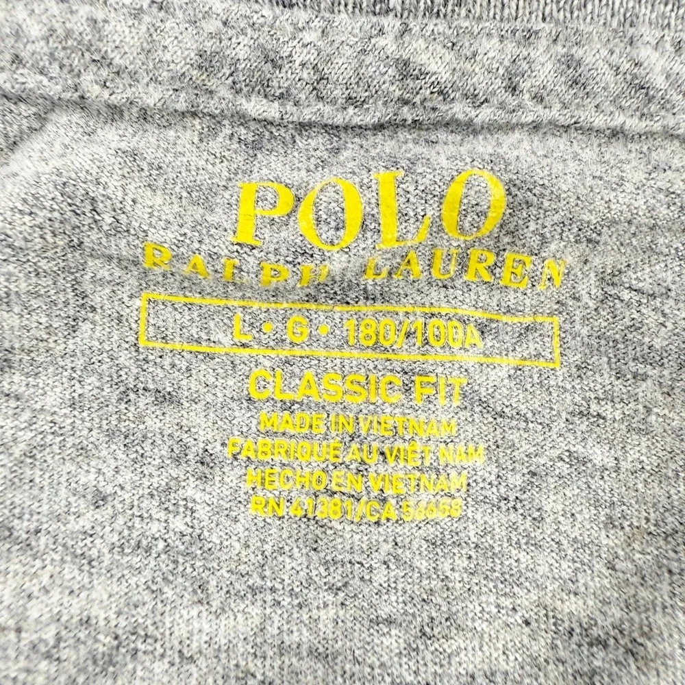 POLO RALPH LAUREN Long Sleeve Tee Tshirt Mens Size Large Classic‎ Fit Blue Pony